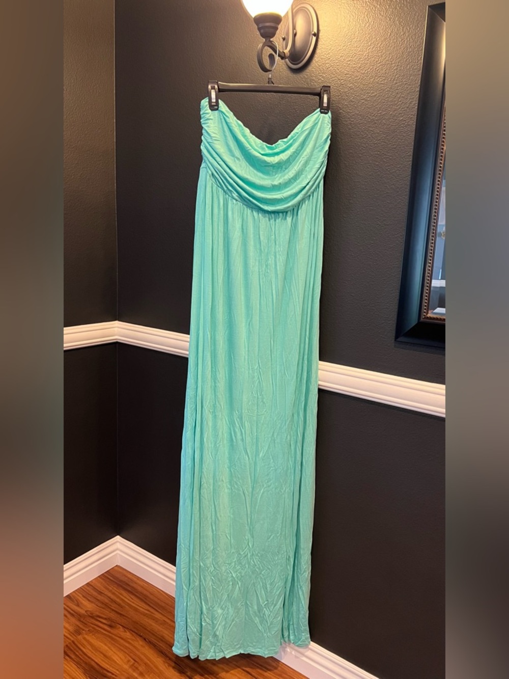 Culture Phit Women’s Solid Turquoise Sleeveless Long Summer Maxi Dress Size XL